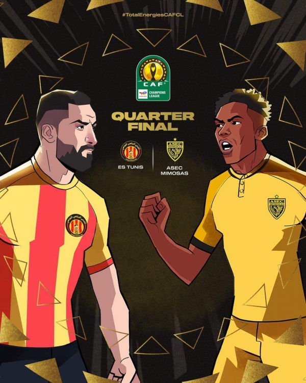 L'Asec Mimosas d&eacute;fie l'Esp&eacute;rance de Tunis en 1/4 de finale de la Ligue des Champions Africaine