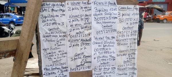 C&ocirc;te d&rsquo;Ivoire-Logements: le locataire est pris en tenaille entre l'augmentation du co&ucirc;t des loyers et la caution