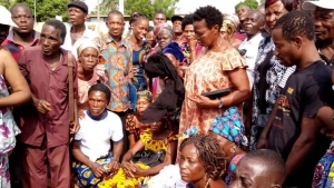 Les victimes de guerre de Daloa lors de leur rassemblement