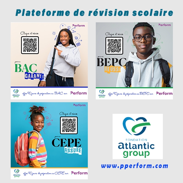 COMMUNIQUE : La Fondation ATLANTIC GROUP oﬀre un acc&egrave;s gratuit &agrave; une plateforme de r&eacute;vision scolaire