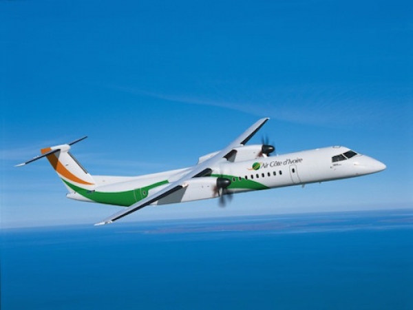 Les Q400 NextGen d&rsquo;Air C&ocirc;te d&rsquo;Ivoire sont am&eacute;nag&eacute;s en biclasse &copy; Bombardier Aeronautique, Photo: aerobuzz.fr