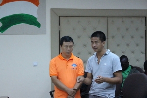 Les responsables de la soci&eacute;t&eacute; chinoise CRBC