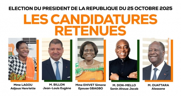 C&ocirc;te d&rsquo;Ivoire-Pr&eacute;sidentielle 2025 : les cinq candidats doivent b&eacute;n&eacute;ficier d'un acc&egrave;s &eacute;quitable aux m&eacute;dias publics et supports officiels de communication (d&eacute;cret)