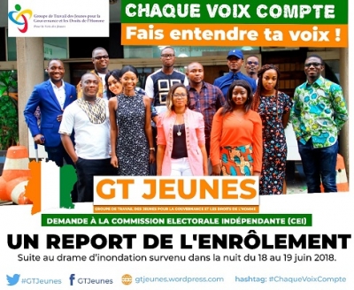 C&ocirc;te d&rsquo;Ivoire : le GT Jeunes propose une prorogation de la date limite de la r&eacute;vision de la liste &eacute;lectorale.