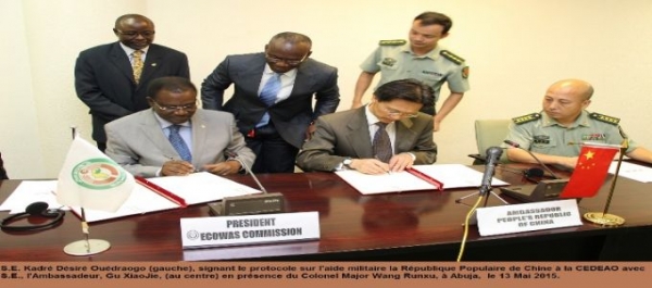La Chine offre du mat&eacute;riel militaire &agrave; la force en attente de la CEDEAO