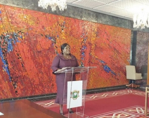 La porte-parole adjointe du gouvernement Anne D&eacute;sir&eacute;e Ouloto (Ph d'archives)