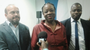 La repr&eacute;sentante de la ministre de la sant&eacute; et de l'hygi&egrave;ne publique et les partenaires du PRSS