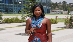 La pr&eacute;sidente de l'APECI M'mah Camara