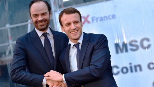 Le Premier ministre, Edouard Philippe, et le pr&eacute;sident, Emmanuel Macron