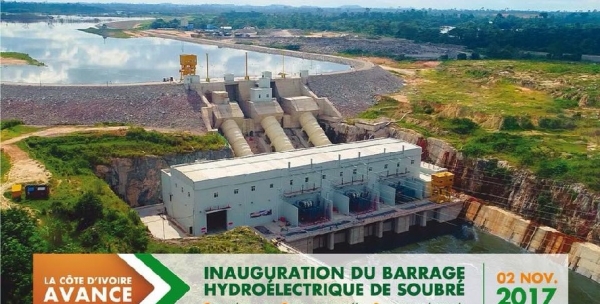 C&ocirc;te d&rsquo;Ivoire : Barrage de Soubr&eacute;, fleuron d&rsquo;une "r&eacute;volution &eacute;nerg&eacute;tique"