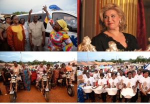 C&ocirc;te d&rsquo;Ivoire-Lutte contre la pauvret&eacute; : Dominique Ouattara comble les femmes d&rsquo;Al&eacute;p&eacute;, 145 millions de dons