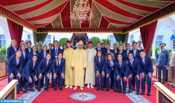 F&ecirc;te du Tr&ocirc;ne : SM le Roi honore la s&eacute;lection f&eacute;minine de football