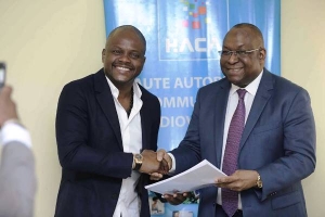 La signature de la convention entre la HACA et Group Voodoo, le jeudi 16 mars 2017