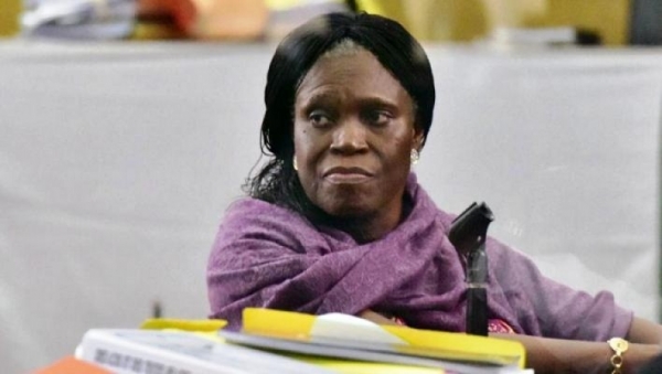 Lors d'une audience &agrave; la cour d'assises, Mme Simone Gbagbo. Image d'archive.